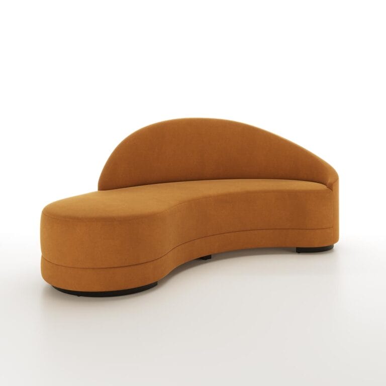 Jade curved sofa by Jamie Stern Furniture