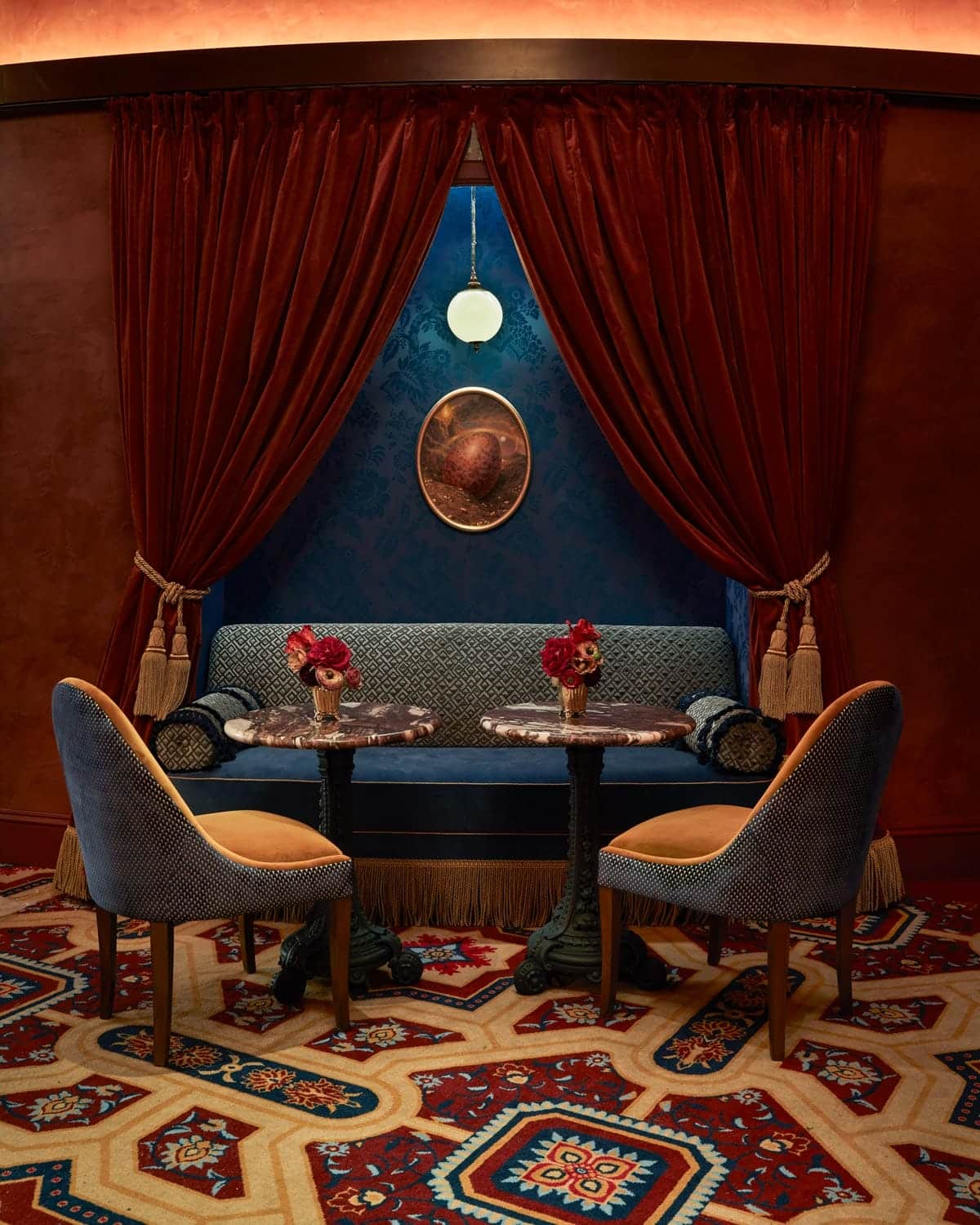 Restaurant broadloom carpet by Jamie Stern