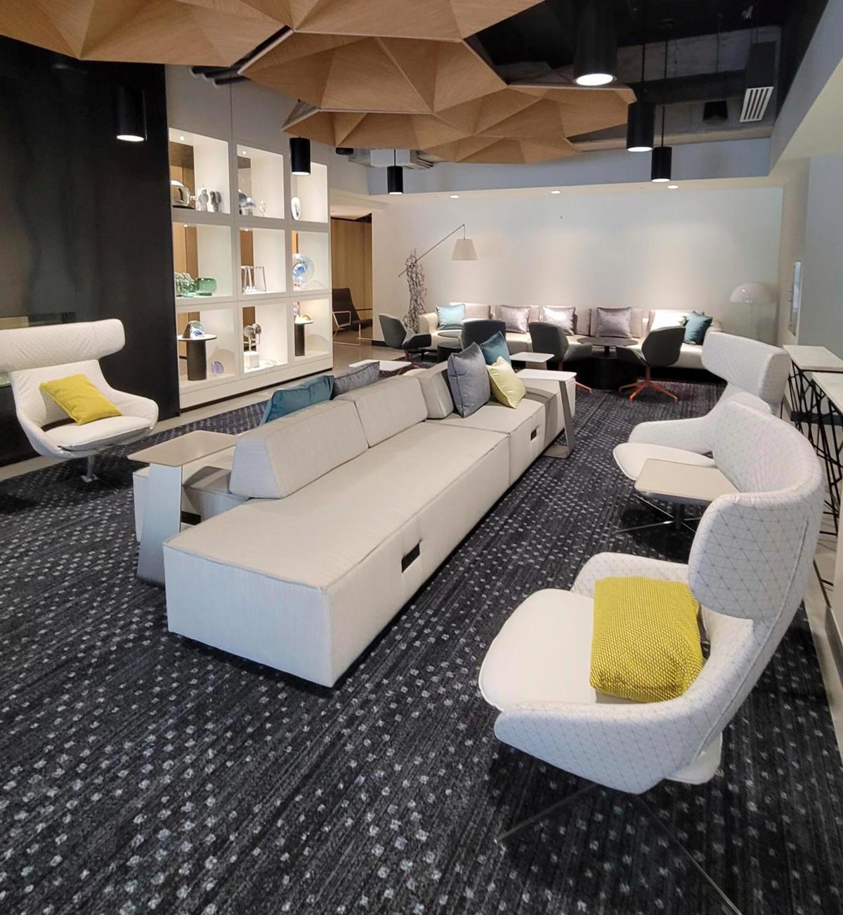 Astra Hotel commercial carpet and furniture by Jamie Stern