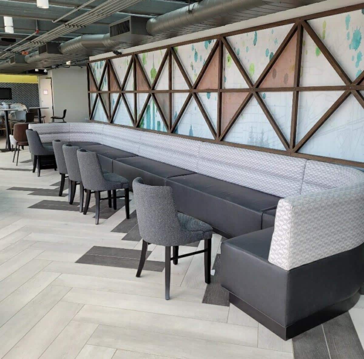 Astra Hotel carpet and furniture by Jamie Stern