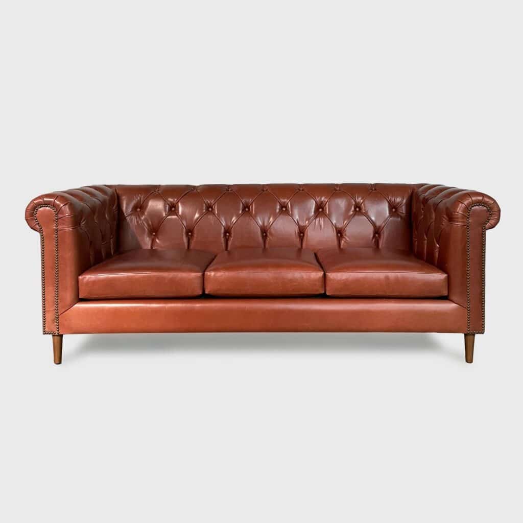 Upholstered in
Trento Portofino Red Leather