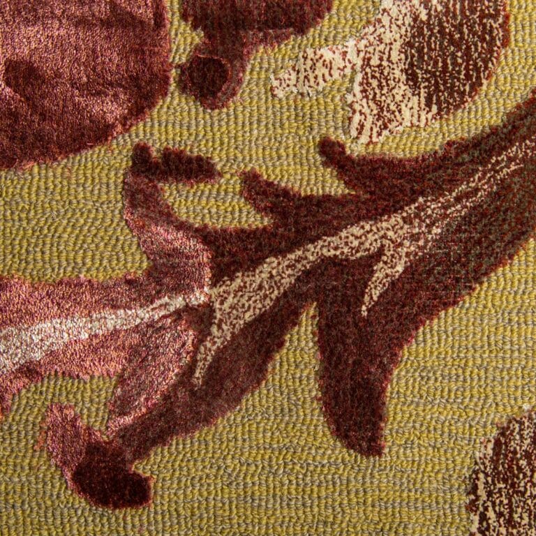 Silk floral area rug