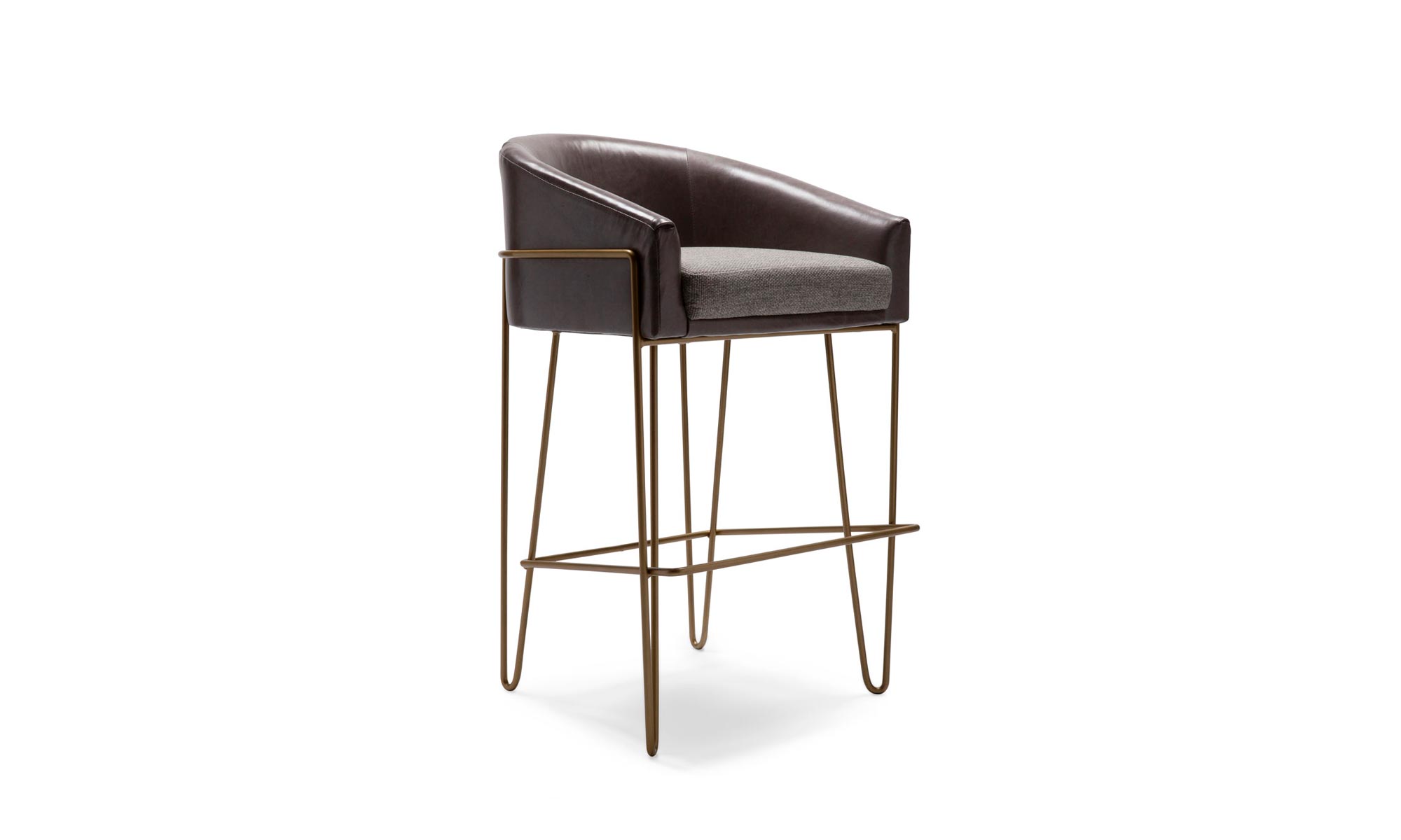 Verona leather upholstered Float Barstool