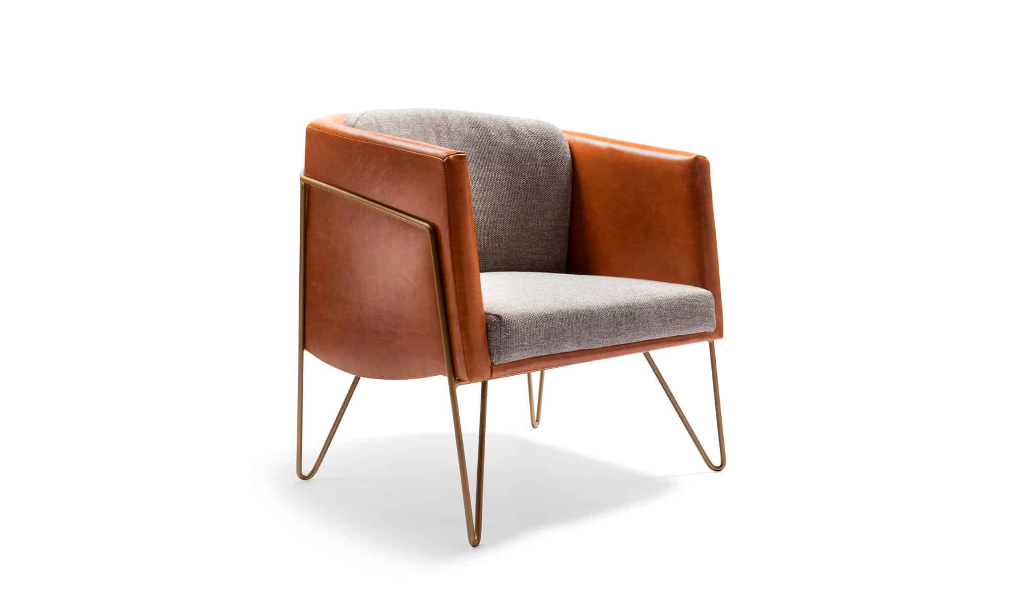 Verona leather upholstered Float lounge Chair