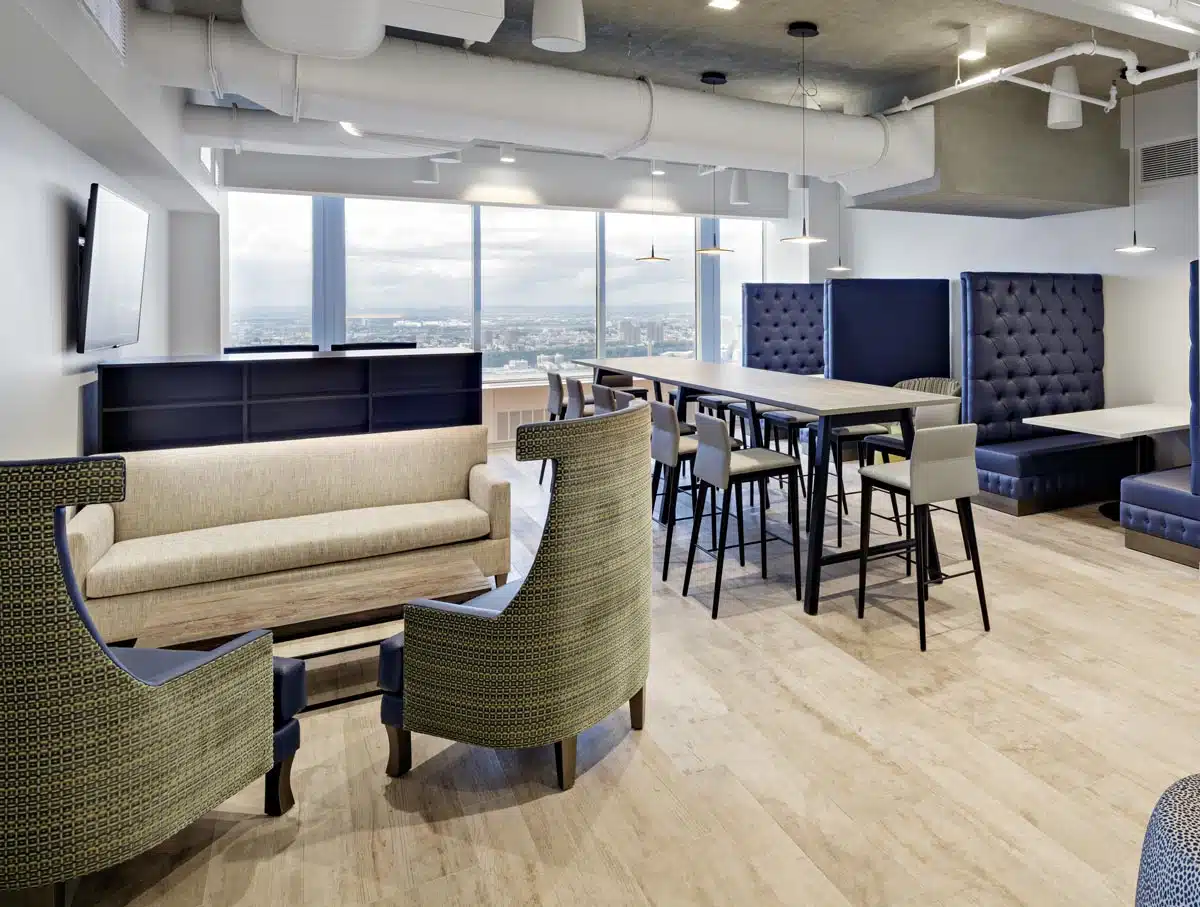 Corporate furniture for NY investment banking firm by Jamie Stern