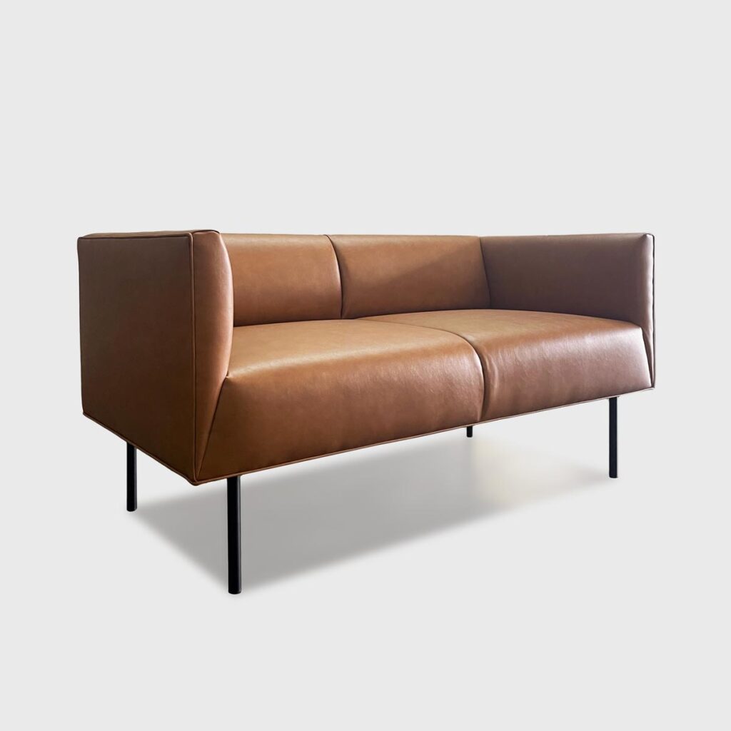 Two-Seater with Round Metal Legs