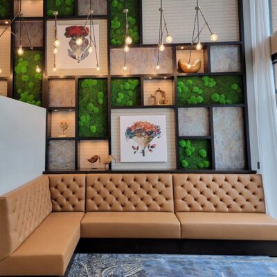 Custom banquettes for The Remy II by Jamie Stern Furniture
