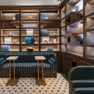 Quality custom banquettes made by Jamie Stern for the Algonquin Hotel