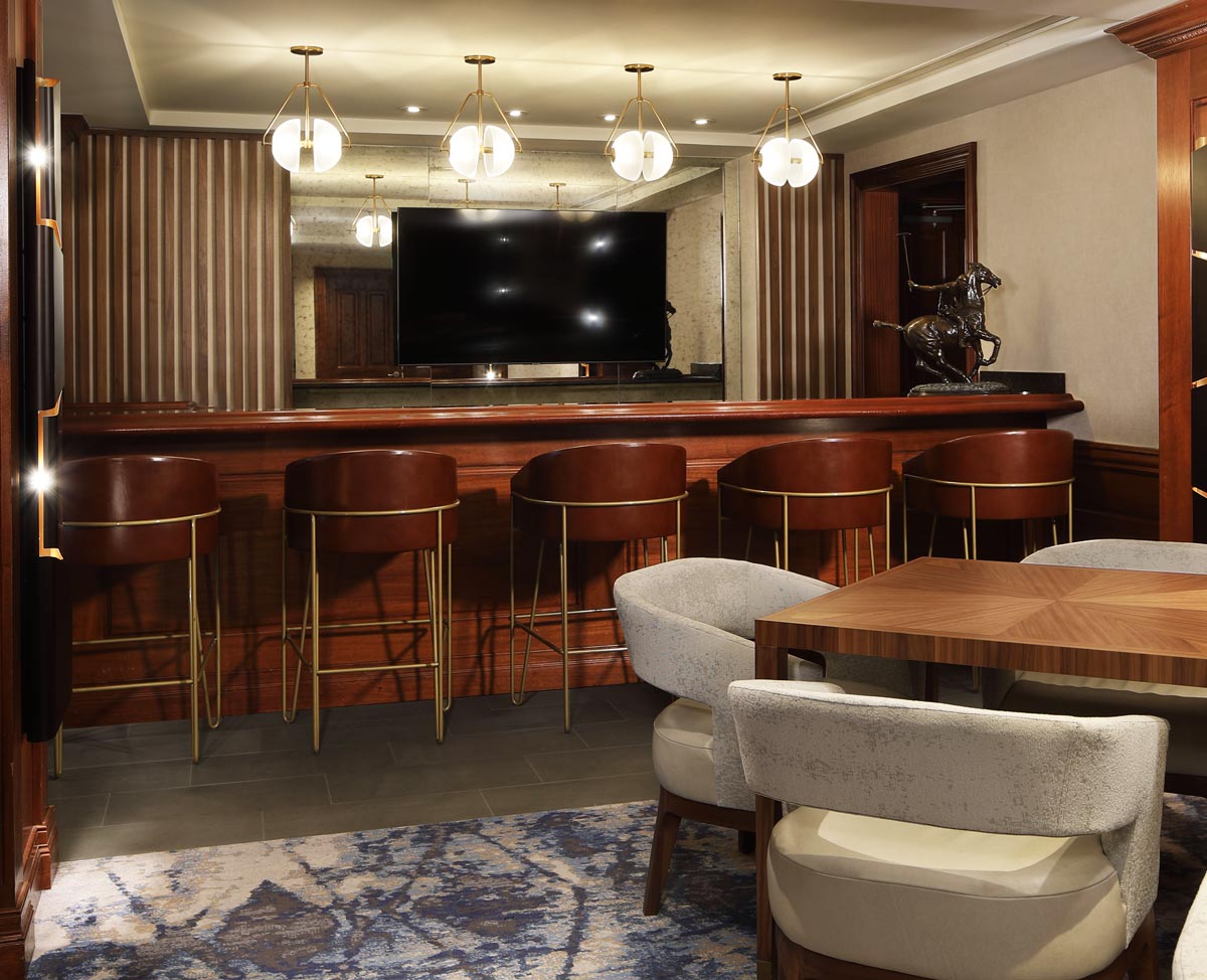FLOAT designer bar stools at the Ritz-Carlton