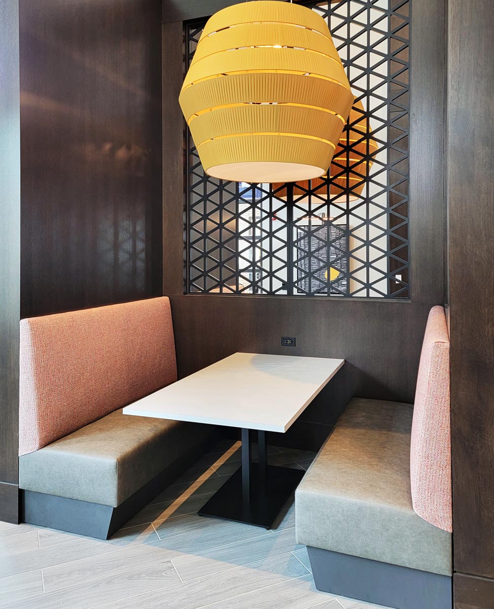 booth banquettes by Jamie Stern Furniture