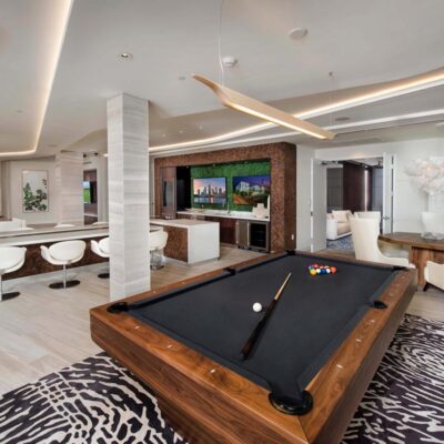 High end rugs decorate the public spaces of the Manor Riverwalk luxury apartments
