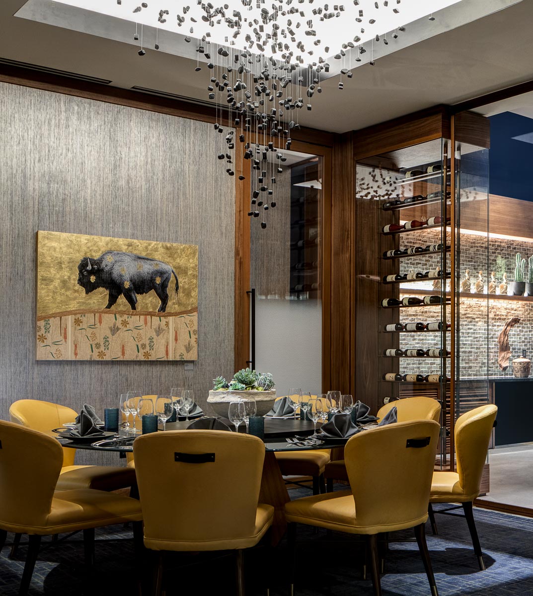 custom color leather for the Marriott Odessa by Jamie Stern