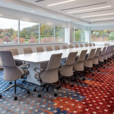 NY City Skyline Rug for a boardroom by Jamie Stern Carpets