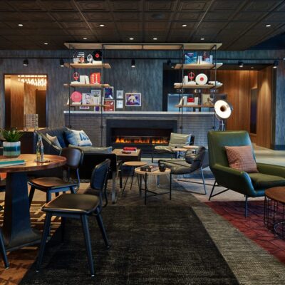 Moxy Hotel in Atlanta with custom Jamie Stern area rugs