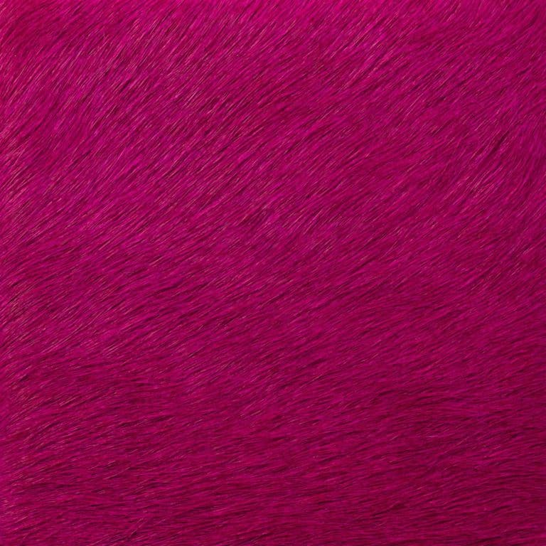 Fuchsia Hair on hide leather