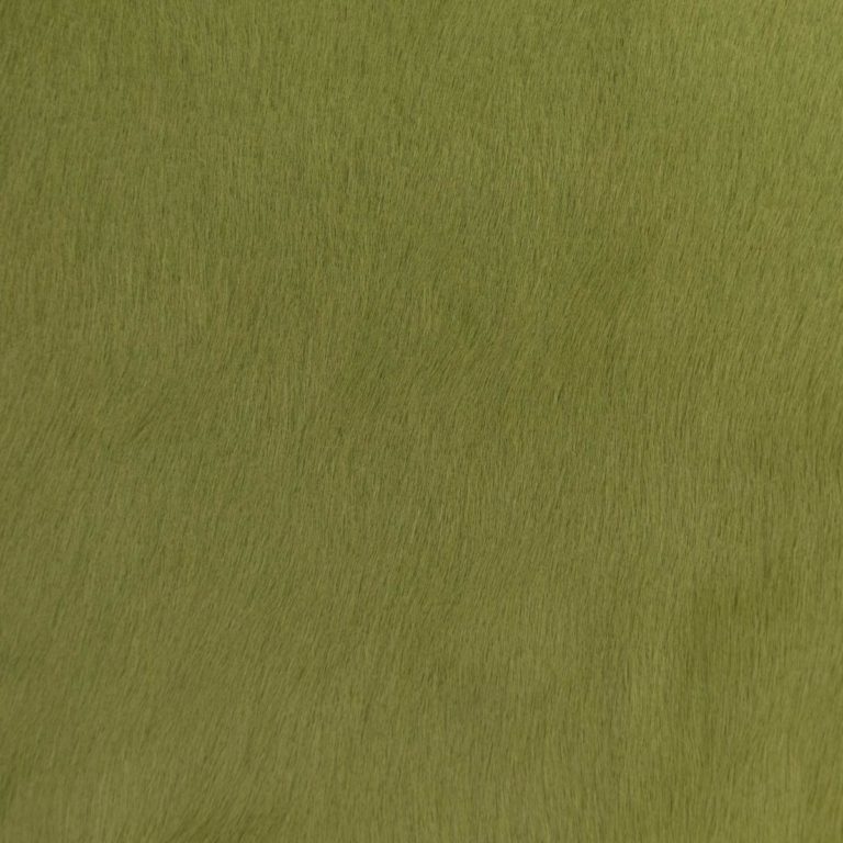 green hair on hide leather