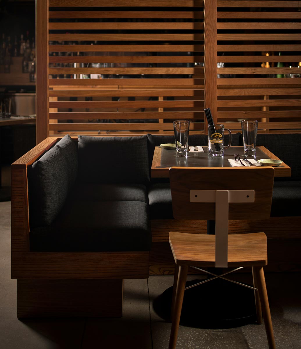 Ichicoro Ane Restaurant custom banquette