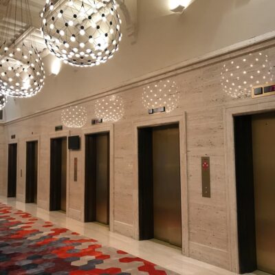 Custom rug for office building lobby