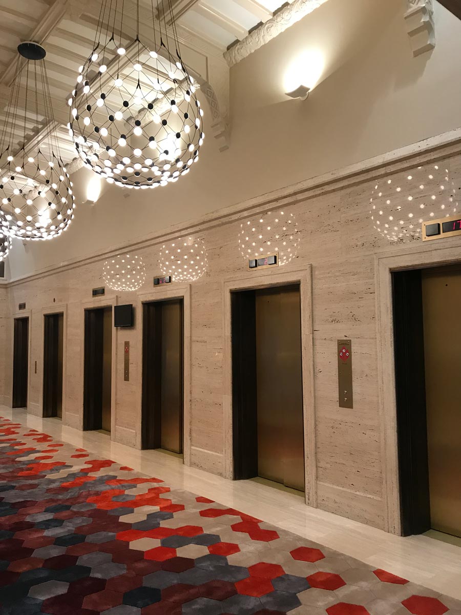 Custom rug for office building lobby