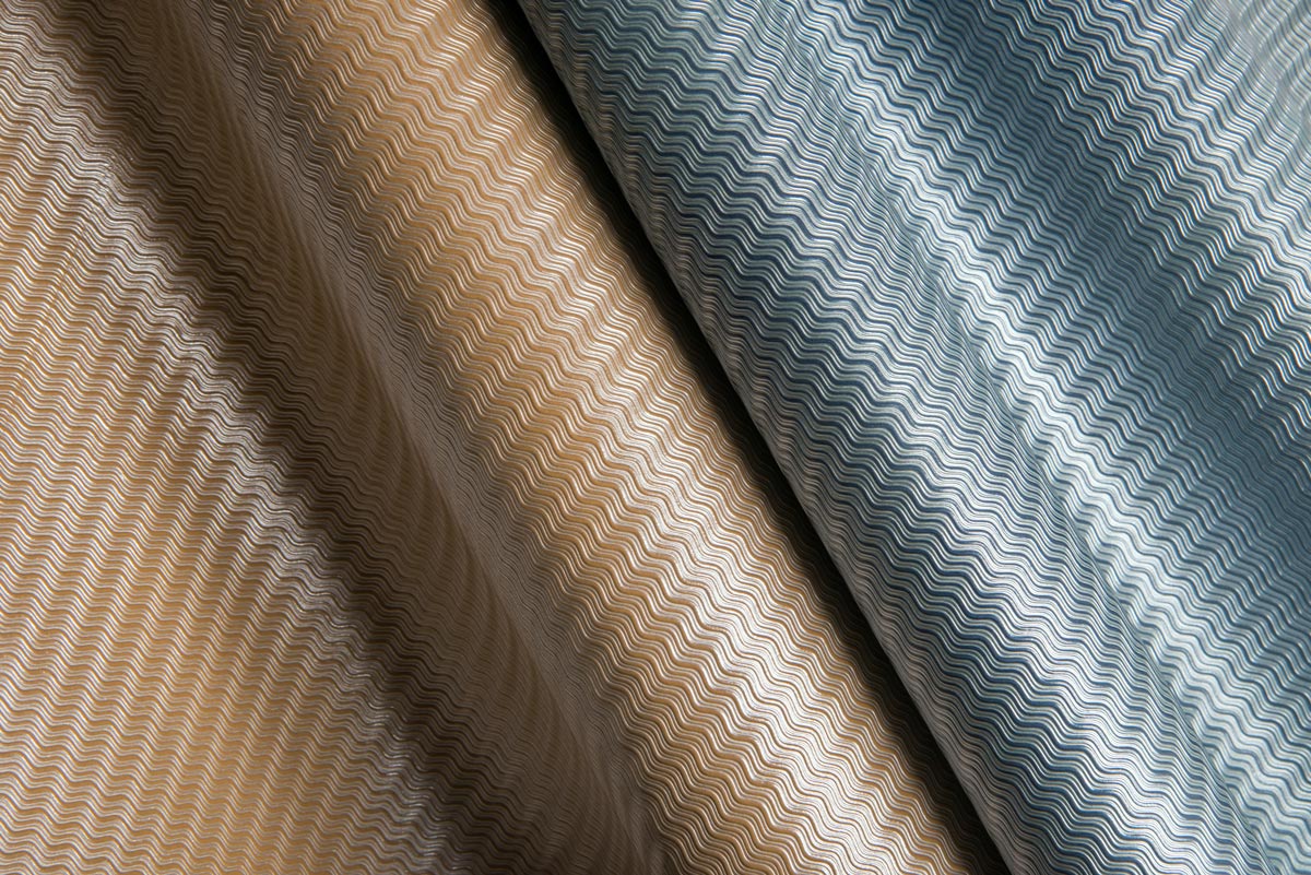 Ripple Embossed Metallic Leather | Jamie Stern Design