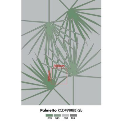 Palmetto rug design rendering
