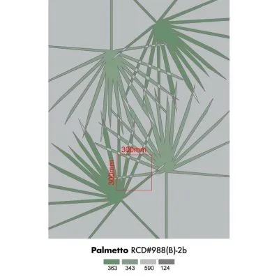Palmetto rug design rendering