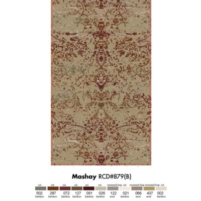 Silk floral area rug