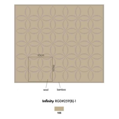 infinity symbol rug design by Jamie Stern
